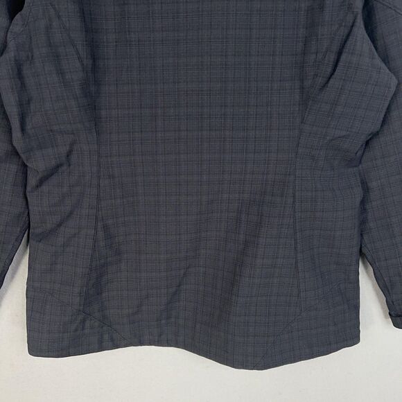 REI Jacket Womens Medium Gray Plaid Windproof Outdoor Hiking Elements Softshell - Picture 9 of 14